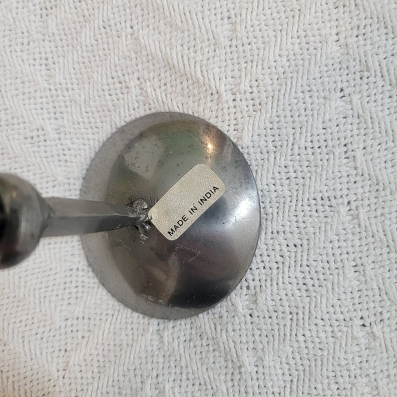 Set of‎ 3 Brutalist Handmade Metal Candlesticks MCM Midcentury Modern Rustic - Picture 8 of 13